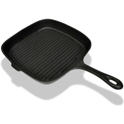 vidaXL Gusseisen Grillpfanne 24x23cm - Robustes Kochgeschirr vidaXL Gusseisen Grillpfanne 24x23cm - Robustes Kochgeschirr