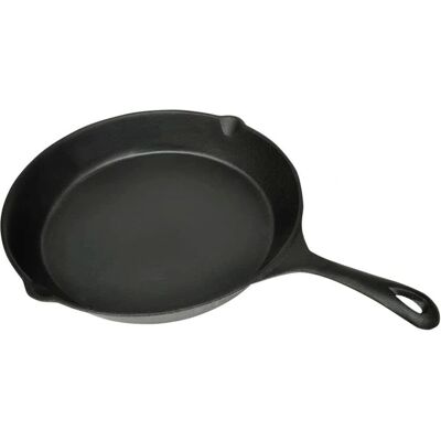 vidaXL Gusseisen runde schwarze Grillpfanne - Grillpfanne vidaXL Gusseisen runde schwarze Grillpfanne - Grillpfanne