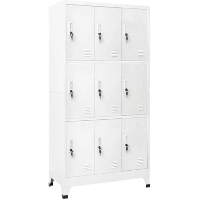 vidaXL Stahlschrank mit 9 Fächern - Aufbewahrungsmöbel vidaXL Stahlschrank mit 9 Fächern - Aufbewahrungsmöbel