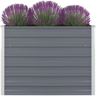 vidaXL Cama de jardín elevada - Acero galvanizado - 100x100x77 cm vidaXL Cama de jardín elevada - Acero galvanizado - 100x100x77 cm