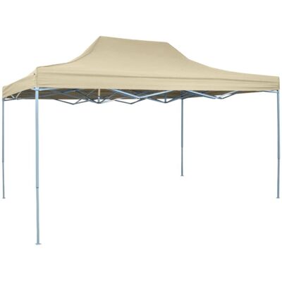 vidaXL Tenda Dobrável 3x4.5m Creme Branca Gazebo Exterior vidaXL Tenda Dobrável 3x4.5m Creme Branca Gazebo Exterior