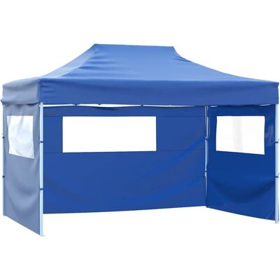 vidaXL Faltzelt 3x4,5m Blau - Zelt vidaXL Faltzelt 3x4,5m Blau - Zelt