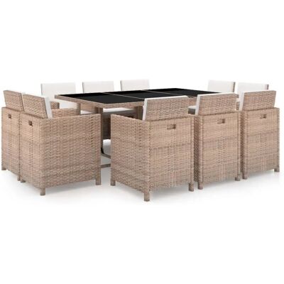 VidaXL 42549 Outdoor-Möbel-Set - Terrassen Essgruppe Beige VidaXL 42549 Outdoor-Möbel-Set - Terrassen Essgruppe Beige