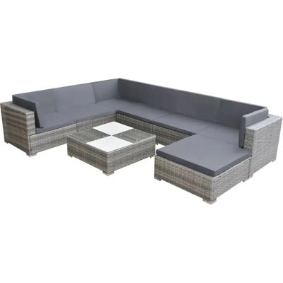 Conjunto de móveis de exterior VidaXL - Cinza Conjunto de móveis de exterior VidaXL - Cinza