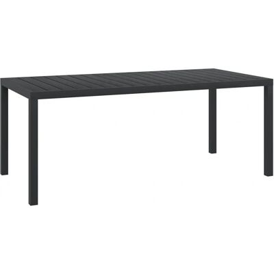 vidaXL Gartentisch 185x90x74 cm Aluminium und WPC schwarz vidaXL Gartentisch 185x90x74 cm Aluminium und WPC schwarz