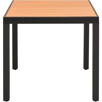VIDAXL Gartentisch - Braun und Schwarz - Wetterbeständig VIDAXL Gartentisch - Braun und Schwarz - Wetterbeständig