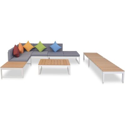 VidaXL Gartenmöbel-Set - 3-teiliges Ecksofa & Tisch VidaXL Gartenmöbel-Set - 3-teiliges Ecksofa & Tisch