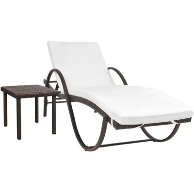 Maisonchic Modell 887456 Gartenliege mit Kissen und Beistelltisch - Gartenmöbel Maisonchic Modell 887456 Gartenliege mit Kissen und Beistelltisch - Gartenmöbel