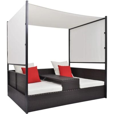 VidaXL Außenbett mit verstellbarem Baldachin - Gartenlounge VidaXL Außenbett mit verstellbarem Baldachin - Gartenlounge