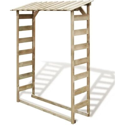 VIDAXL Cobertizo de Madera de Pino - 150x44x176 cm - Resistente y Duradero - Cobertizo de Leña VIDAXL Cobertizo de Madera de Pino - 150x44x176 cm - Resistente y Duradero - Cobertizo de Leña