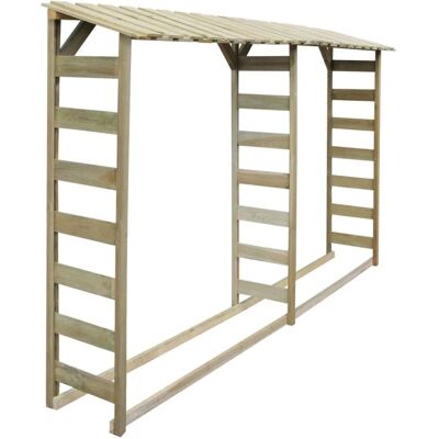 vidaXL Dennen opslag schuur 300x44x176cm Bruin - Opslag vidaXL Dennen opslag schuur 300x44x176cm Bruin - Opslag