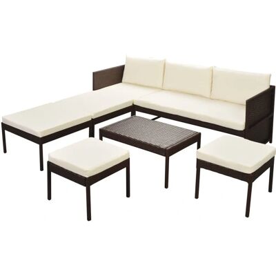 VidaXL Gartenset - Marrón - Tisch & Kissen VidaXL Gartenset - Marrón - Tisch & Kissen