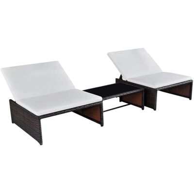 VidaXL Gartenmöbel-Set - Wetterfester Synthetischer Rattan Lounge VidaXL Gartenmöbel-Set - Wetterfester Synthetischer Rattan Lounge