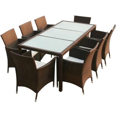 Maisonchic Gartentisch-Set - 9 Teile mit Kissen Maisonchic Gartentisch-Set - 9 Teile mit Kissen