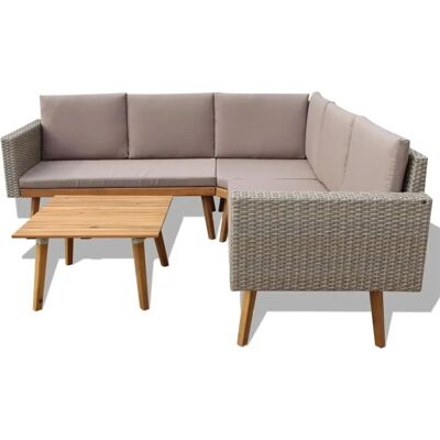 VidaXL Gartenmöbel-Set - Grau - 4 Stück VidaXL Gartenmöbel-Set - Grau - 4 Stück