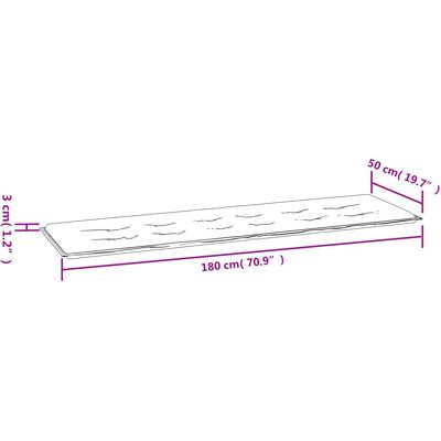 vidaXL Coussin pour Banc de Jardin Vert 180x50x3 cm Tissu Oxford - Coussin de banc de jardin - Publicité vidaXL Coussin pour Banc de Jardin Vert 180x50x3 cm Tissu Oxford - Coussin de banc de jardin - Publicité