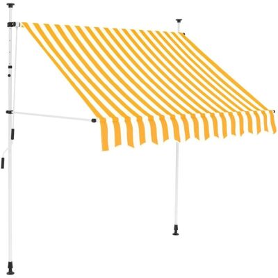 vidaXL Markise 150cm Orange/Weiß - Sonnenschutz vidaXL Markise 150cm Orange/Weiß - Sonnenschutz