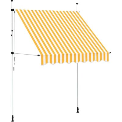vidaXL 200cm Orange Weiß Streifen Markise - Markise vidaXL 200cm Orange Weiß Streifen Markise - Markise