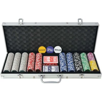 vidaXL Poker Sæt med 500 Laser Chips - Poker Sæt vidaXL Poker Sæt med 500 Laser Chips - Poker Sæt