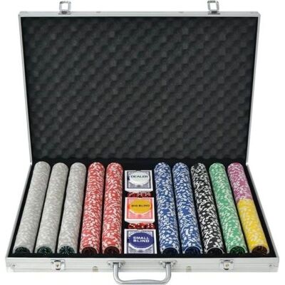 vidaXL Poker Set mit 1000 Lasermarken - Casino Zubehör vidaXL Poker Set mit 1000 Lasermarken - Casino Zubehör