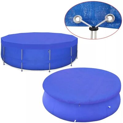 vidaXL Zwembaddekking PE Rond 540cm Blauw Waterafstotend - Zwembadhoes vidaXL Zwembaddekking PE Rond 540cm Blauw Waterafstotend - Zwembadhoes