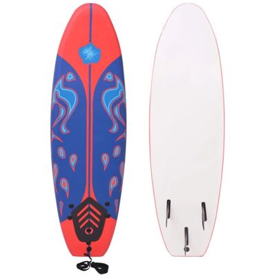 vidaXL Surfboard Blau und Rot 170 cm - Surfbrett vidaXL Surfboard Blau und Rot 170 cm - Surfbrett