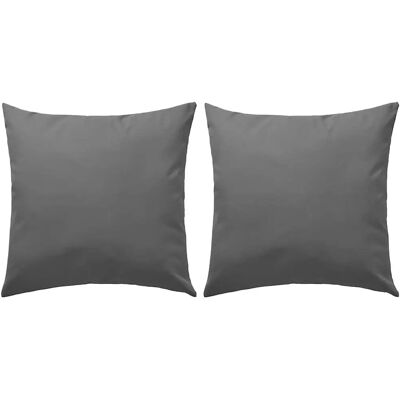 vidaXL Poduszka ogrodowa 2 szt. 45 x 45 cm Szara - Poduszka ogrodowa vidaXL Poduszka ogrodowa 2 szt. 45 x 45 cm Szara - Poduszka ogrodowa