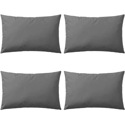 Poduszki ogrodowe vidaXL 60x40cm Szare Zestaw 4 Poduszki ogrodowe vidaXL 60x40cm Szare Zestaw 4