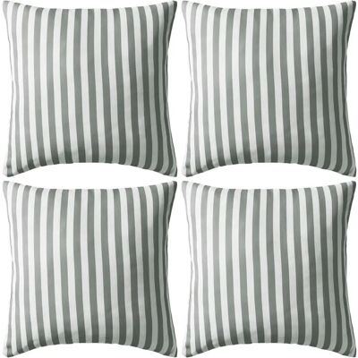 Cuscini da giardino a righe grigie 45x45cm vidaXL - Cuscini da giardino Cuscini da giardino a righe grigie 45x45cm vidaXL - Cuscini da giardino