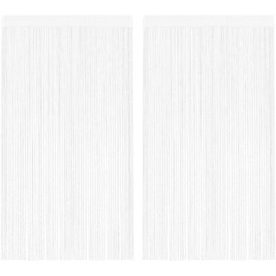vidaXL Witte koordgordijnen 2x 100x250cm - Gordijnen vidaXL Witte koordgordijnen 2x 100x250cm - Gordijnen