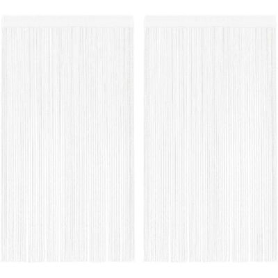 vidaXL Witte touwgordijnen 2x 140x250 cm - Gordijnen vidaXL Witte touwgordijnen 2x 140x250 cm - Gordijnen