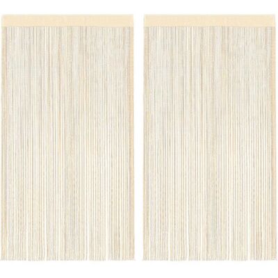 vidaXL 2x Schnurgardinen 100x250 cm Creme - Vorhänge vidaXL 2x Schnurgardinen 100x250 cm Creme - Vorhänge