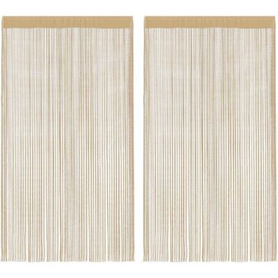 vidaXL Modell - 2 String Gardinen Beige - Raumteiler & Fenster vidaXL Modell - 2 String Gardinen Beige - Raumteiler & Fenster