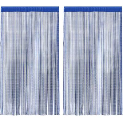 vidaXL Blaue Schnurvorhänge - Raumteiler & Fensterdekoration vidaXL Blaue Schnurvorhänge - Raumteiler & Fensterdekoration