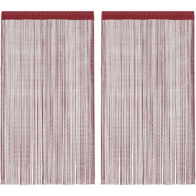 vidaXL Bourgondische String Gordijnen 140x250cm - Kamerverdeler vidaXL Bourgondische String Gordijnen 140x250cm - Kamerverdeler