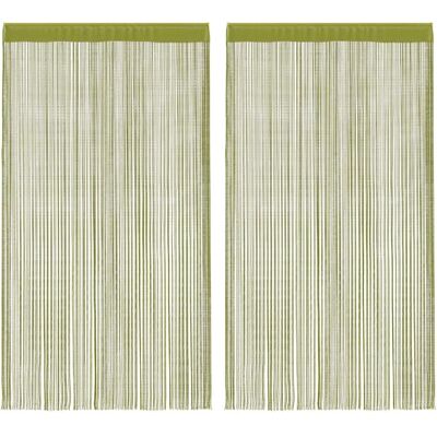 vidaXL Grønne snor gardiner 100x250 cm - Gardiner vidaXL Grønne snor gardiner 100x250 cm - Gardiner