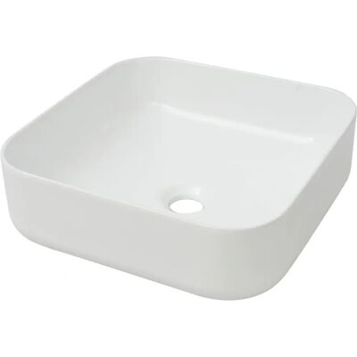 vidaXL Lavabo Carré en Céramique Blanc 39x39x13,5 cm - Lavabo - Publicité vidaXL Lavabo Carré en Céramique Blanc 39x39x13,5 cm - Lavabo - Publicité