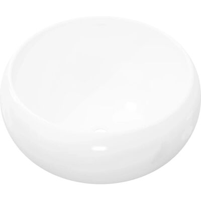 vidaXL Lavabo Rond en Céramique Blanc - Vasque de Salle de Bain - Publicité vidaXL Lavabo Rond en Céramique Blanc - Vasque de Salle de Bain - Publicité