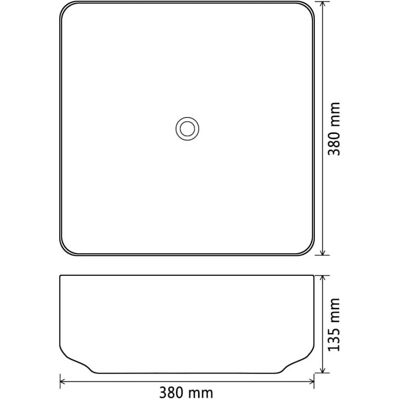 vidaXL Waschbecken mit Armaturenloch Keramik Weiß 60,5x42,5x14,5cm - Basin vidaXL Waschbecken mit Armaturenloch Keramik Weiß 60,5x42,5x14,5cm - Basin