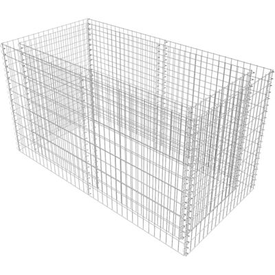 Litte de jardin en gabion en acier vidaXL 180x90x100cm - Argent Litte de jardin en gabion en acier vidaXL 180x90x100cm - Argent