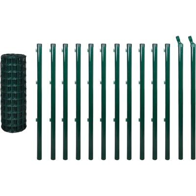 vidaXL Euro Fence 25x0.8m Steel Green - Fence Set vidaXL Euro Fence 25x0.8m Steel Green - Fence Set