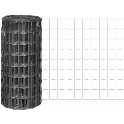 vidaXL Stahlzaun 25x0,8m Grau - Zaunpaneel vidaXL Stahlzaun 25x0,8m Grau - Zaunpaneel