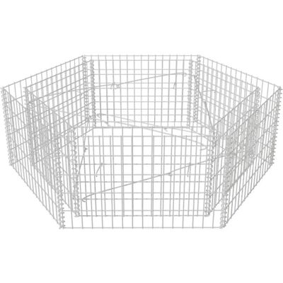 vidaXL Zeskantige Gabion Hoge Bed 160x140x50 cm - Tuinafsluiting vidaXL Zeskantige Gabion Hoge Bed 160x140x50 cm - Tuinafsluiting