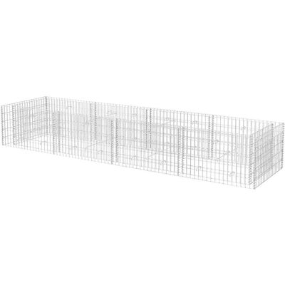 vidaXL Gabion Hochbeet Stahl 360x90x50cm Für Garten Steinkübel Drahtnetz - Raised Garden Bed vidaXL Gabion Hochbeet Stahl 360x90x50cm Für Garten Steinkübel Drahtnetz - Raised Garden Bed