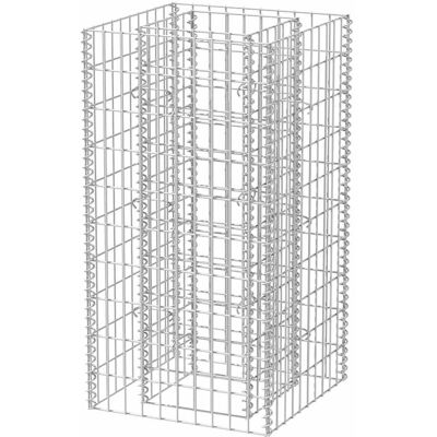vidaXL Stahl Gabionen Hochbeet 50x50x100cm Gartengrenze vidaXL Stahl Gabionen Hochbeet 50x50x100cm Gartengrenze