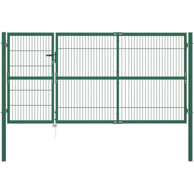 vidaXL Haveport - Tungt Stål, Grøn - 350x140 cm - Haveport vidaXL Haveport - Tungt Stål, Grøn - 350x140 cm - Haveport