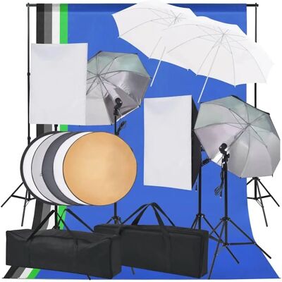 vidaXL Fotoshoot-Studio Set met 5 Achtergronden & Softbox vidaXL Fotoshoot-Studio Set met 5 Achtergronden & Softbox