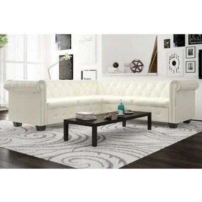 VIDAXL Sofá Chesterfield - 5 Plazas Cuero Artificial Elegancia y Comodidad VIDAXL Sofá Chesterfield - 5 Plazas Cuero Artificial Elegancia y Comodidad