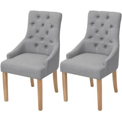 VidaXL 243635 Chaise de salle à manger - Gris clair VidaXL 243635 Chaise de salle à manger - Gris clair