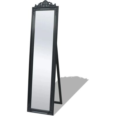 vidaXL Czarnie lustro całopostaciowe 160x40 cm - Lustro vidaXL Czarnie lustro całopostaciowe 160x40 cm - Lustro